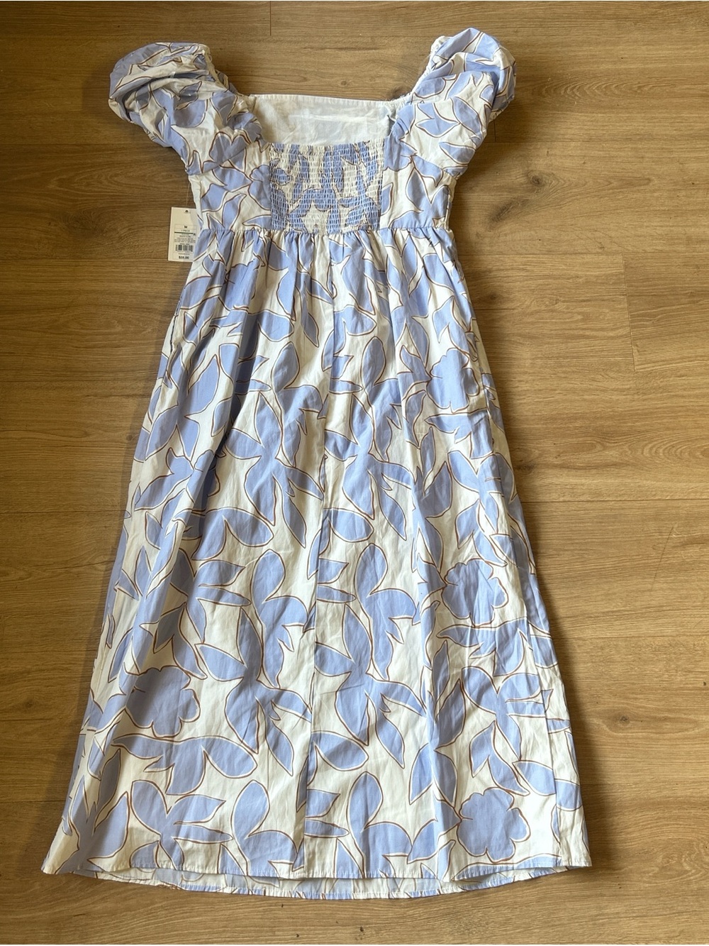 A New Day White Dress with Light Blue Floral Print